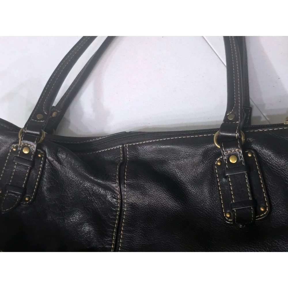 Vintage Fossil Hobo Pebbled Leather Tote Shoulder Bag ZB2544